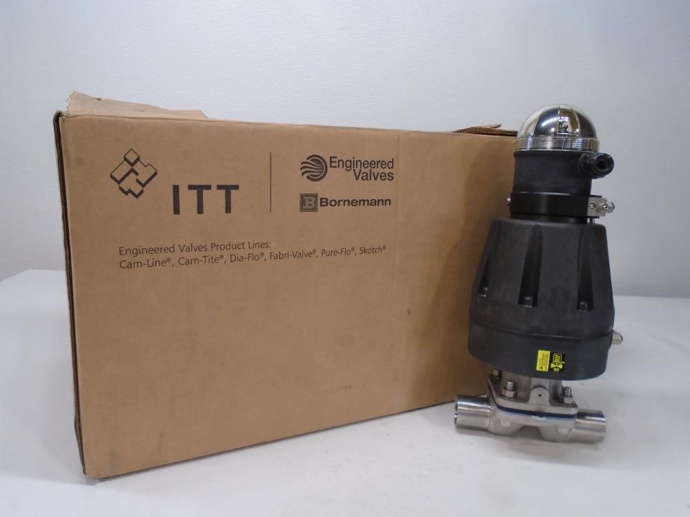 ITT 1.5" Butt-Weld Diaphragm Valve w/ B217 Actuator & Westlock Limit Switch 99P2